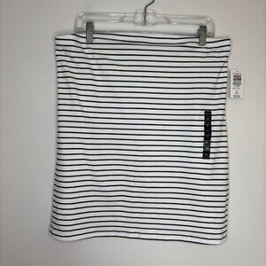 TORRID NEW Foxy Tube Top Womens 2X Black White Stripe Stretch Summer Strapless